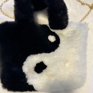 Yin Yang Fuzzy Hippy Soft Psychedelic Purse